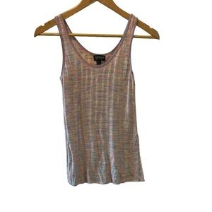 TOPSHOP Colourful Knit Lightweight Side Slit Scoop Neck Casual Tank Top 4